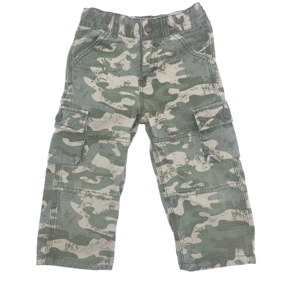 Carhartt Boys Camo 2012 Cargo Pants Green Camouflage Ripstop Size 2T